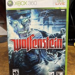 $18 Wolfenstein for Xbox 360 CIB / complete