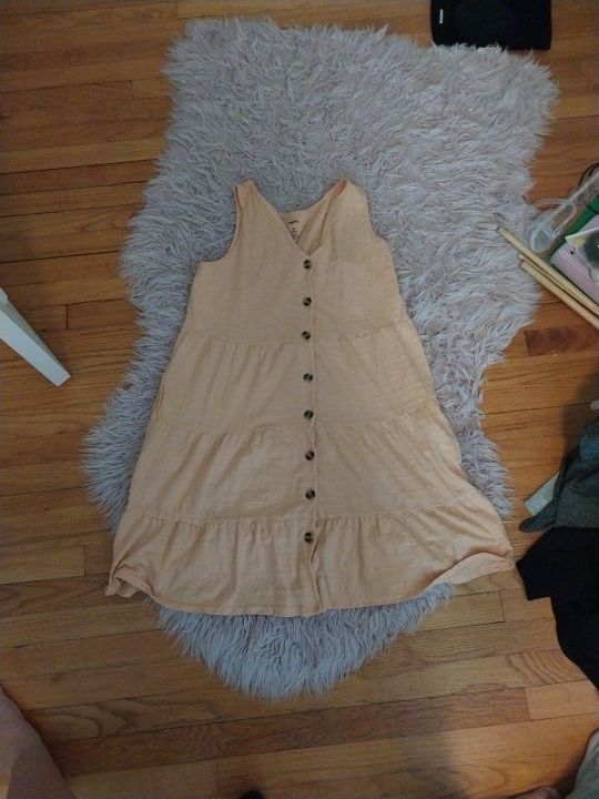 Medium Peach Sundress With Pockets