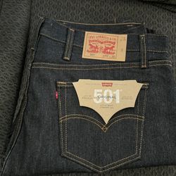 Dark Blue Levi’s 501s 