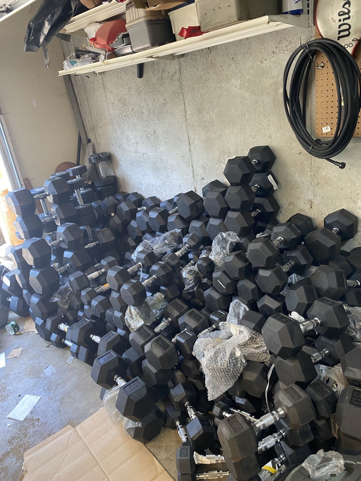 Rubber Hex Dumbbells $1.40 Per Lb