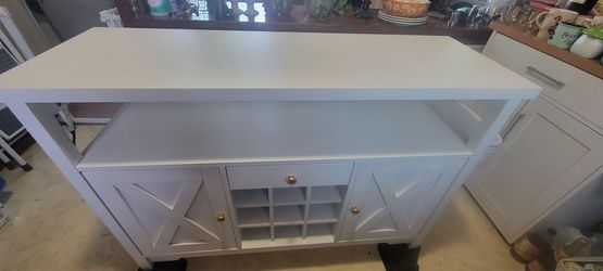 Buffet Cabinet Coffee Bar with Wine Rack