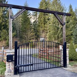 Custom Style Single Swing Driveway Gate 12’