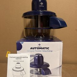 Automatic Grape & Garlic Peeler – Electric Fruit Peeling Machine (Blue)