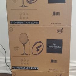 NEW Lot of 17 Chef & Sommelier Cabernet Wine Glasses Strong Crystal Clear 15 3/4 OZ France C&S 