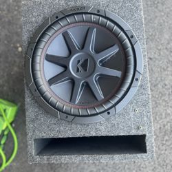 12 Inch Kicker Subwoofer With Box + Amplifier & Wiring kit