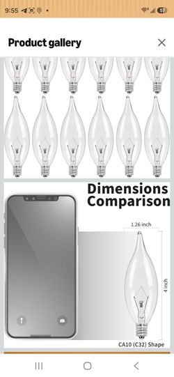 12-Pack Candelabra Light Bulbs