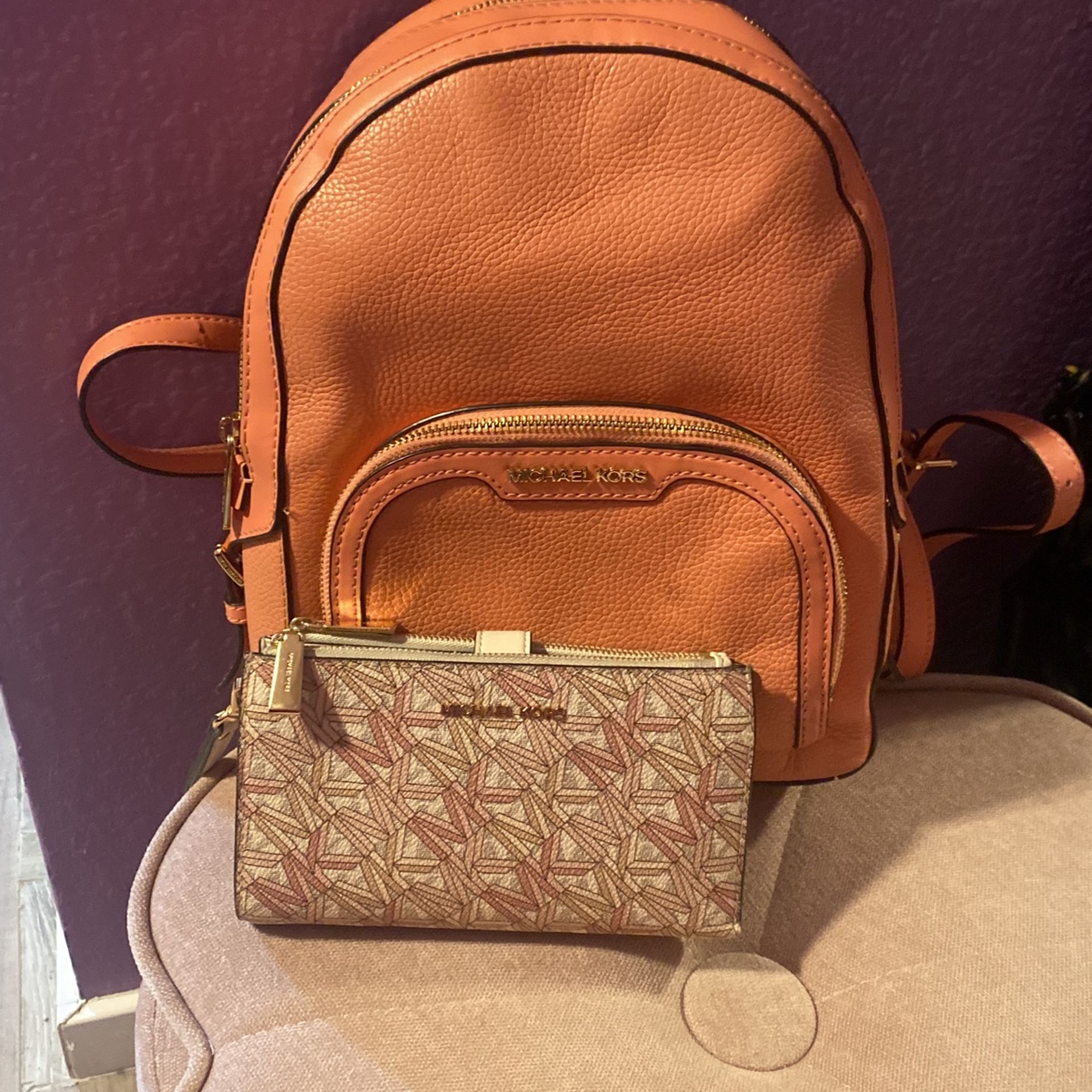 Michael Kors Pink Backpack