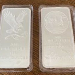 10 OZ Silver Bars- 2 different available 