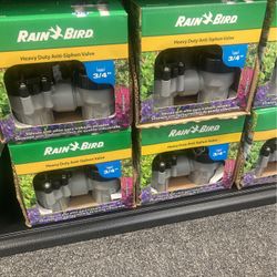 Rain Bird 3/4 “ Anti Siphon Sprinkler Valves. $19 Each