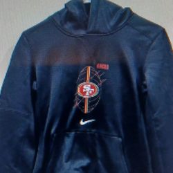 BRAND NEW NIKE SAN FRANCISCO 49ERS YOUTH BOYS 10/12 MEDIUM BLACK PULLOVER 