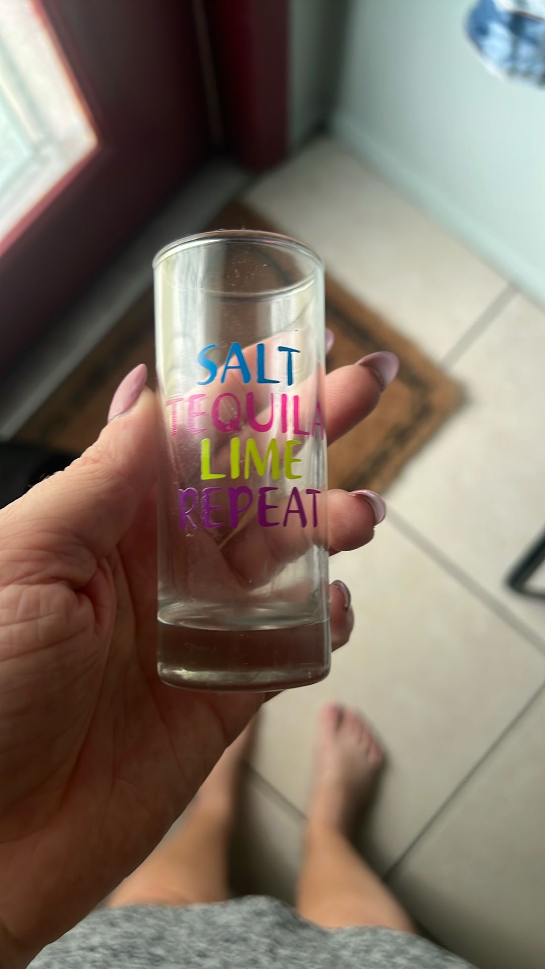 Salt Tequila Lime Repeat Shot Glass $5