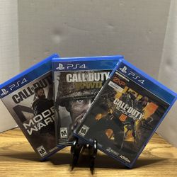 Call of Duty PS4 Lot Of 3 Playstation 4 Modern Warfare WWII Black Ops 3 Bundle
