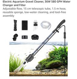 Electric aquarium, gravel cleaner