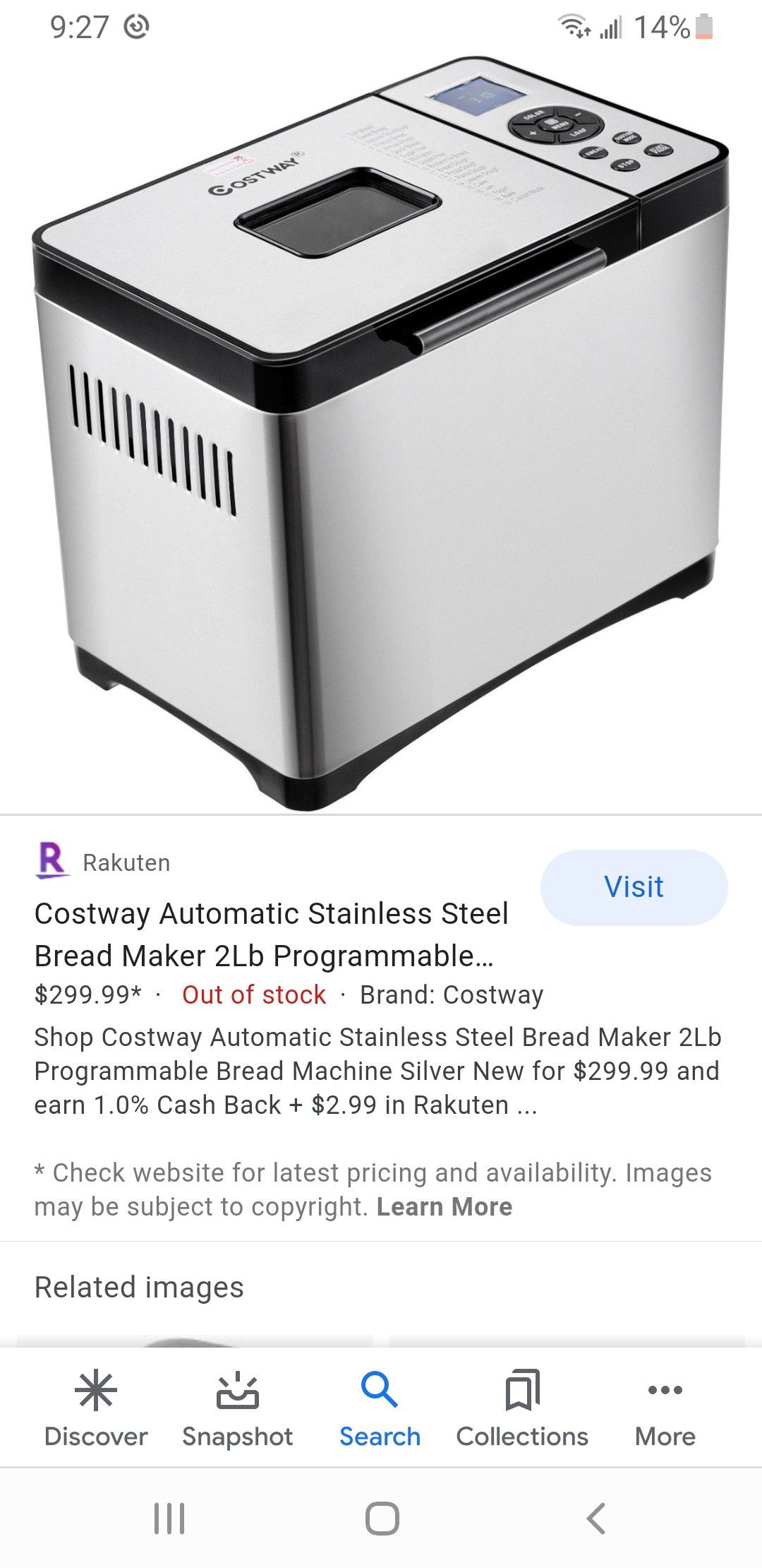 Stainless steel automatic bread maker