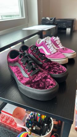 old skool velvet vans