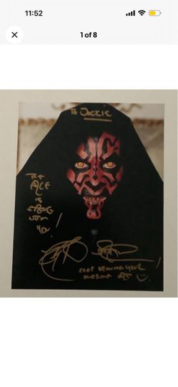 Ray Park Autographed Star Wars The Phantom Menace Darth Maul 8x10