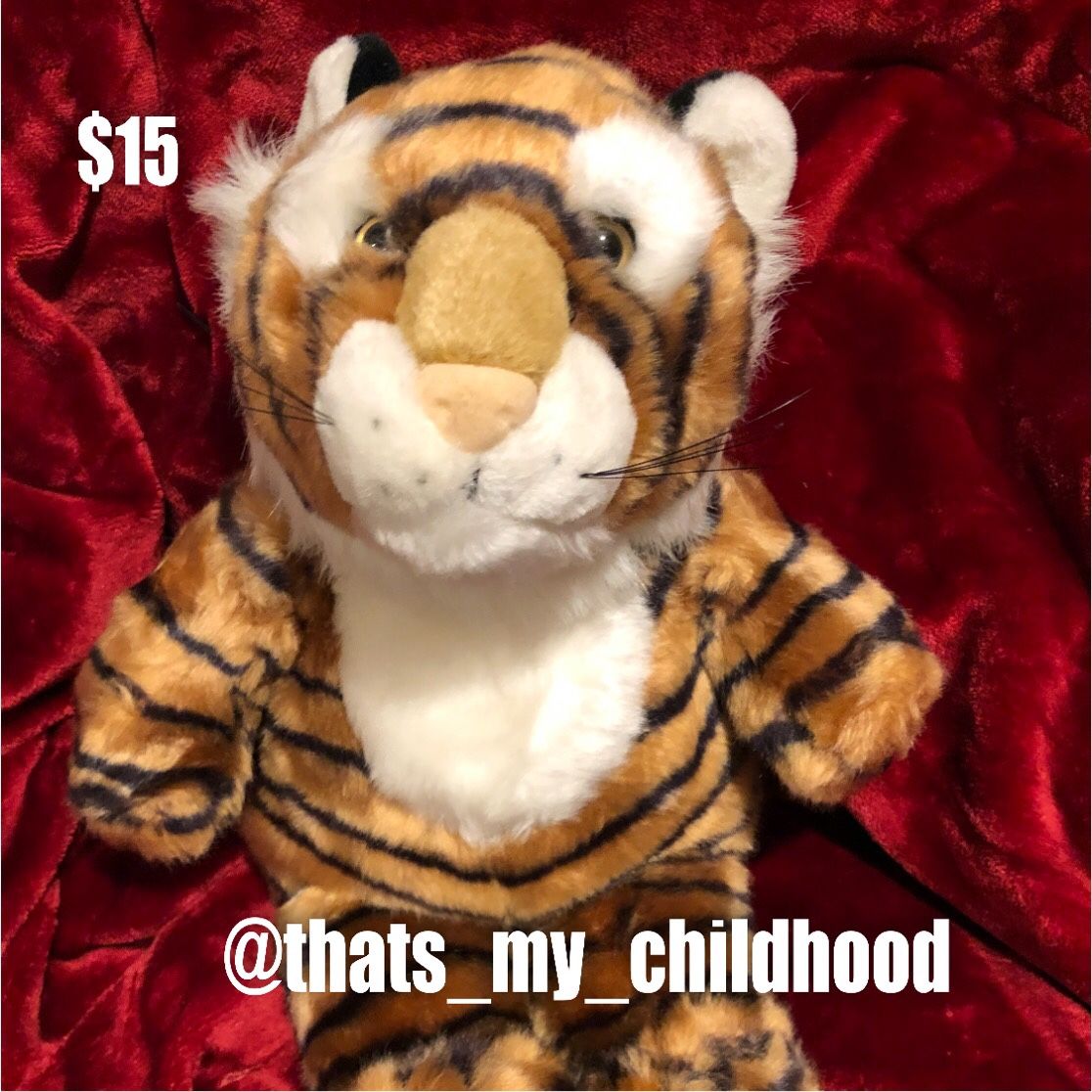 Vintage 2001 Bengal Tiger 15” Bear Factory stuffed animal plush doll tiger toy