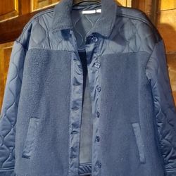 Ladies Petite Button Down Jacket Size XL  Never Worn  Blue $20 