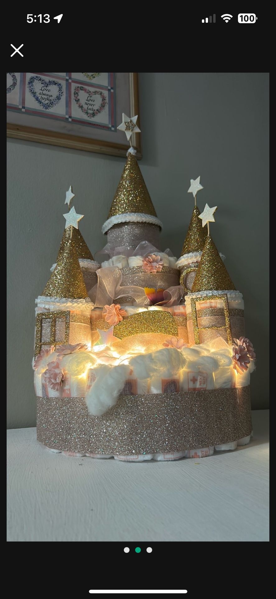 Diaper Castle Cake