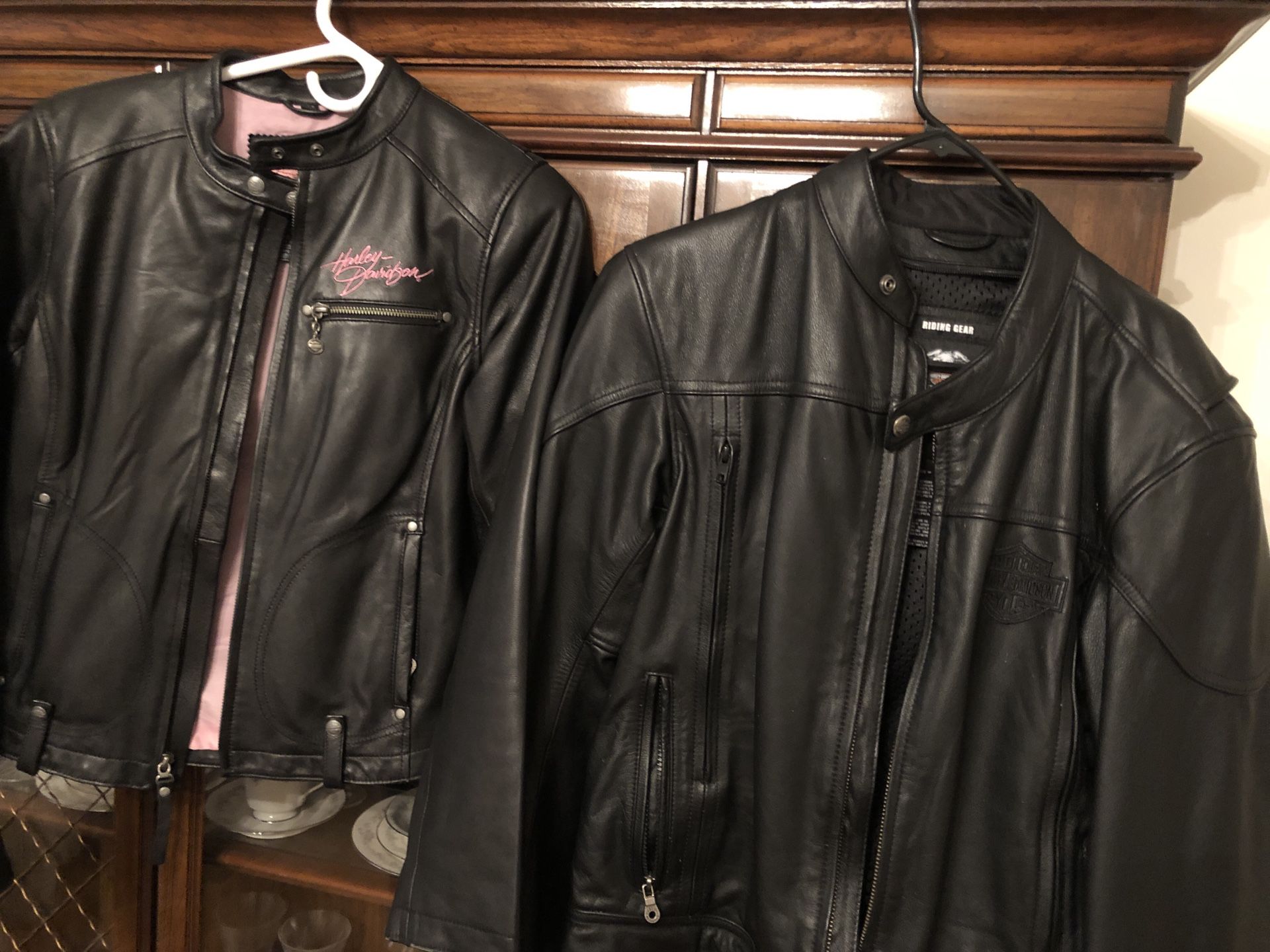 His and her Harley Davidson jackets