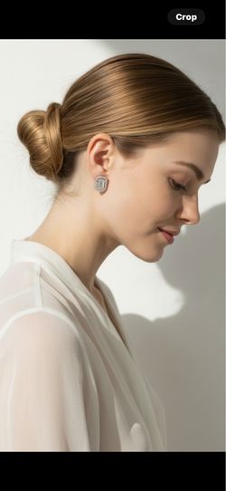 Simply Silver CZ 14k Plate Stud Butterfly Back Earrings Baguette & Round Cut