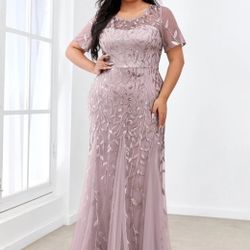 Every -Pretty Plus Sequin  Mermaid  Formal Dress 