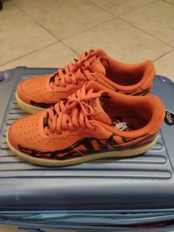 nike air force 1 low orange skeleton halloween (2020)