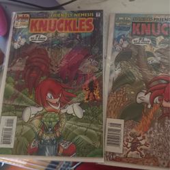 Sonics Friendly Nemesis Knuckles 1,2,3 Issue Mini-series Archie Adventures Series Cómic Book 