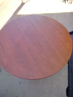 Brown Circular Table
