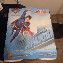 Superman Returns 2007 Papa John's Pizza Box