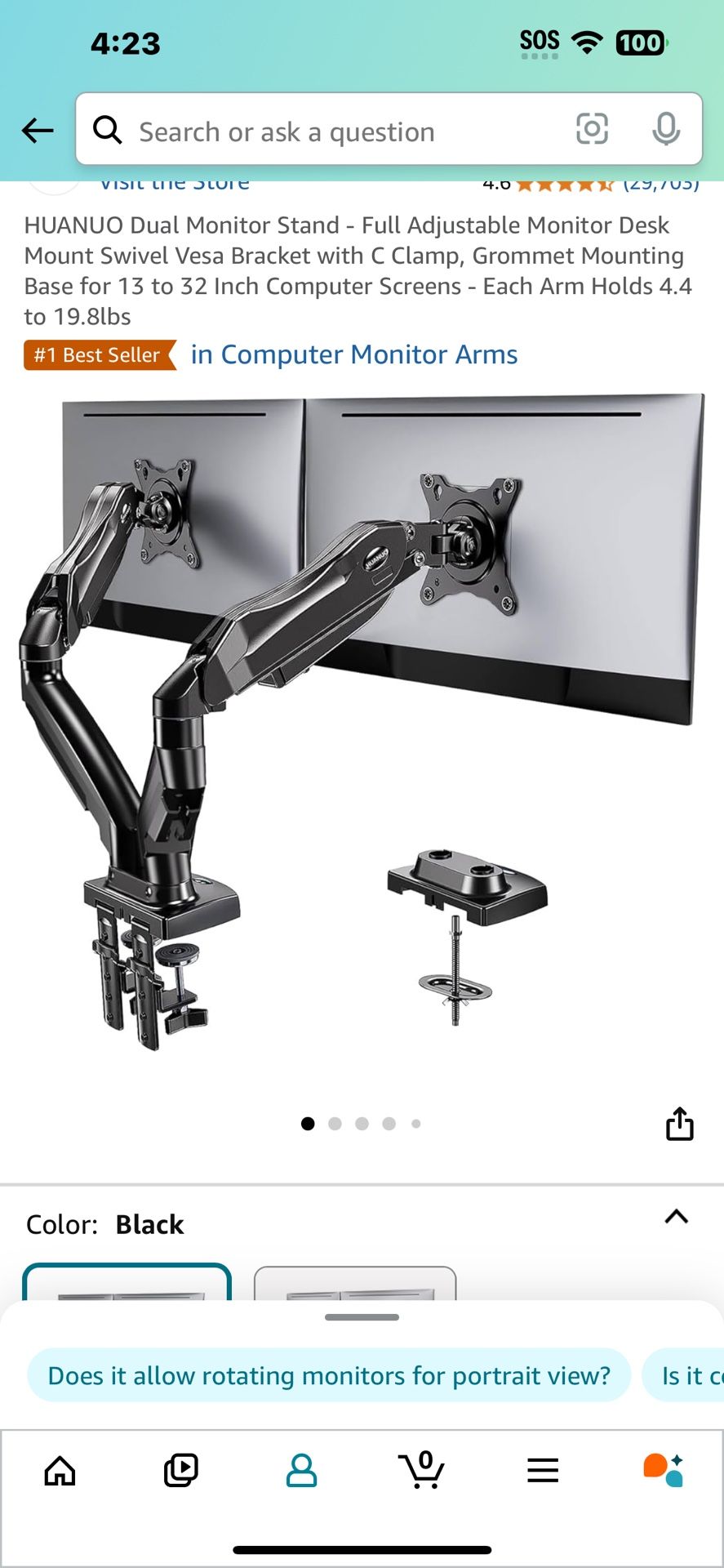 New Monitors With arm..