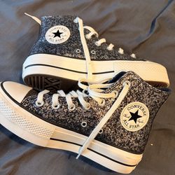 Converse Chuck Taylor All Star High Top Speckled Sneakers Black White Multicolor