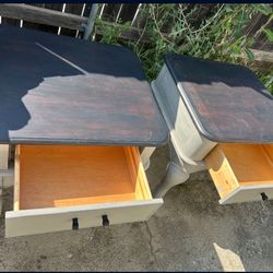 Classic French Provincial End Tables Nightstands 