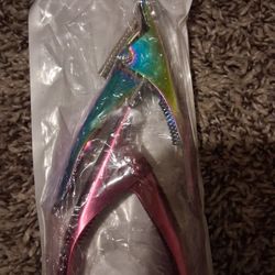 rainbow-coated stainless steel acrylic nail tip cutters. 