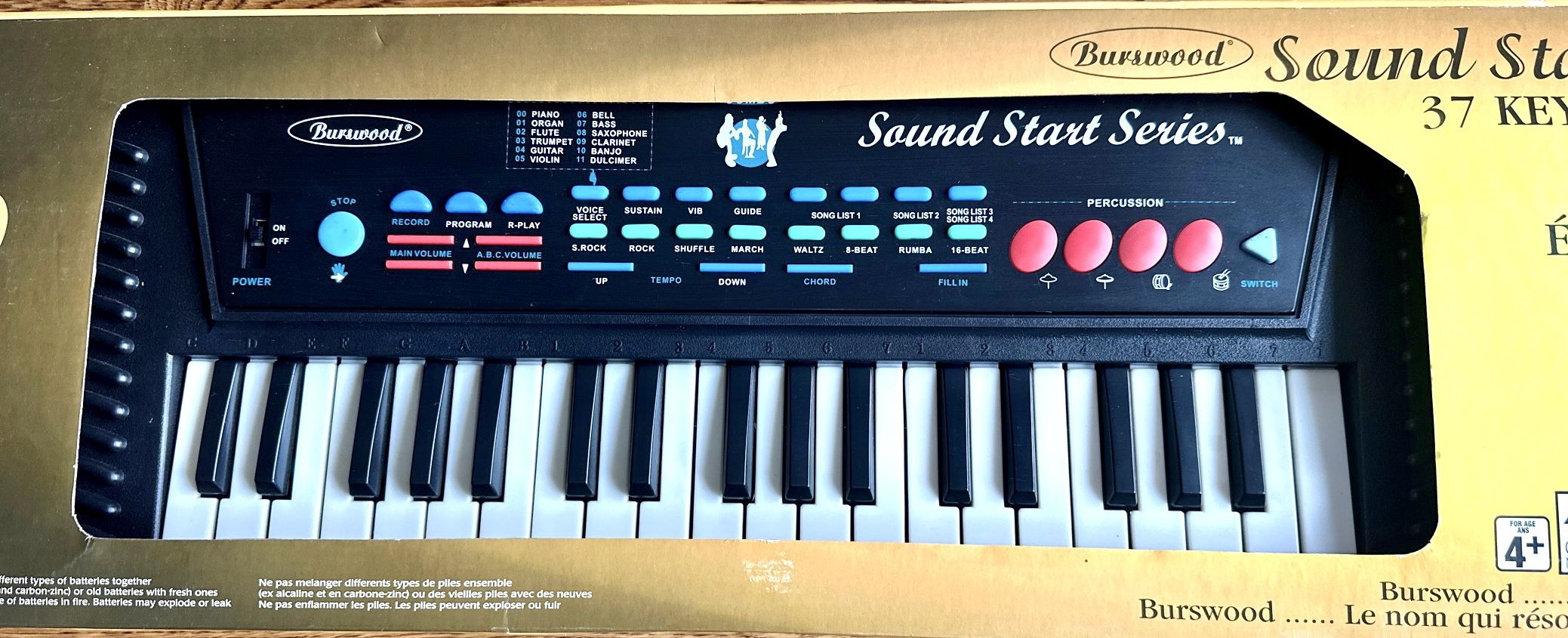 Burswood 37 Key Electronic Keyboard-Sound Start Series. New in Box.