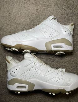White Jordan Golf Cleats