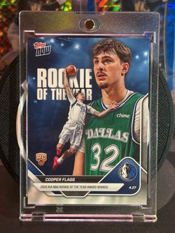 Topps Now 2026 Cooper Flagg Rookie of the Year Rookie #4.27 Dallas Mavericks
