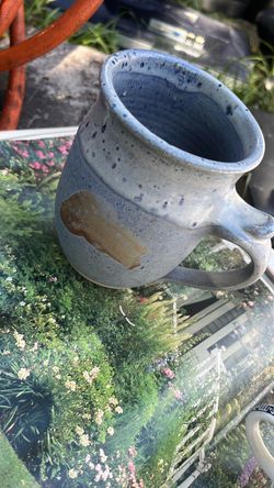 Handmade Stoneware Coffee Mug signed