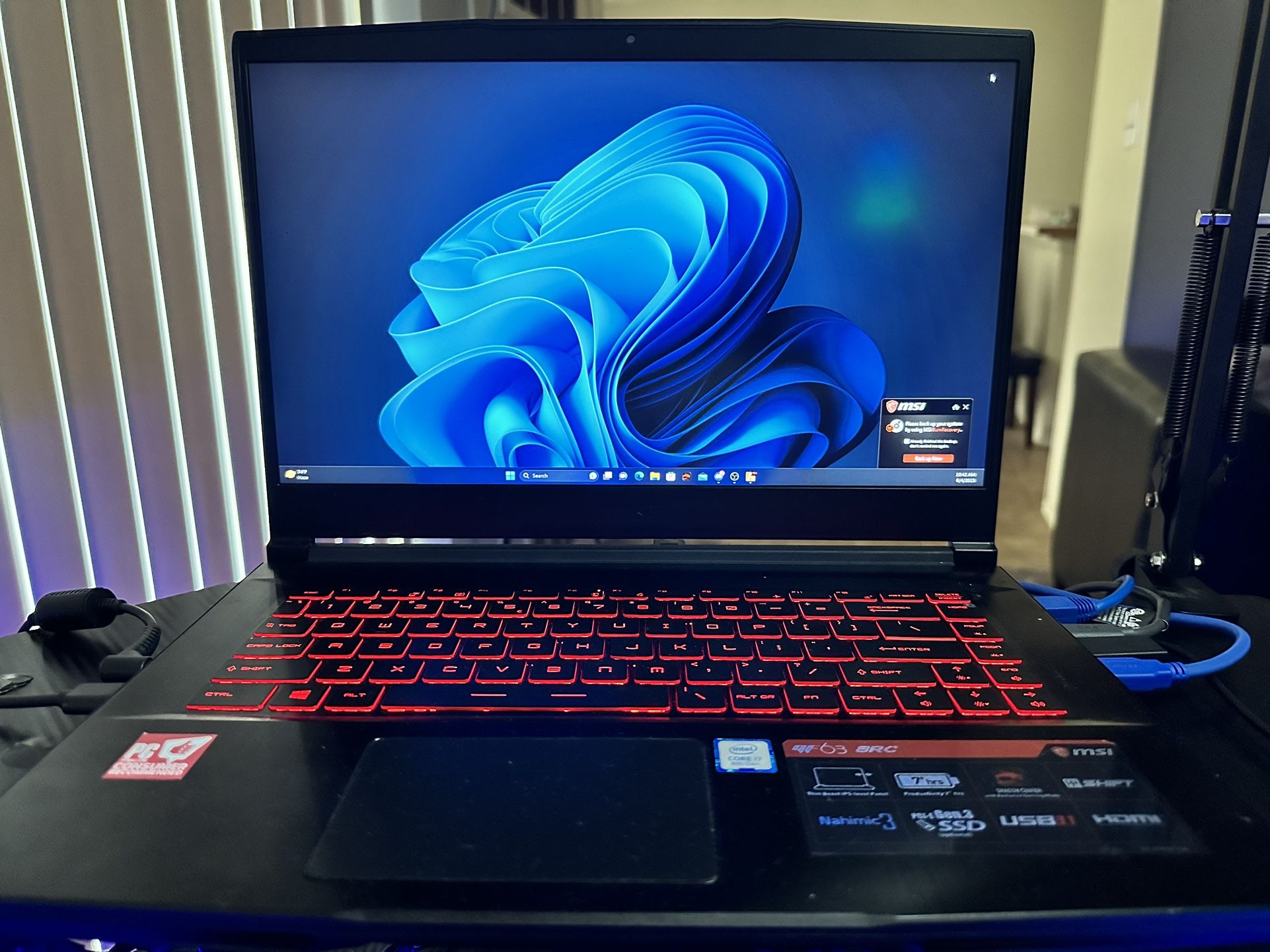 MSI Gaming Laptop 237GB Windows 11