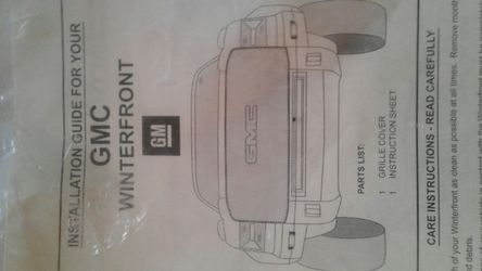 GMC/Chevy Winterfront Grill cover,full sz. trucks,1500,2500 &3500