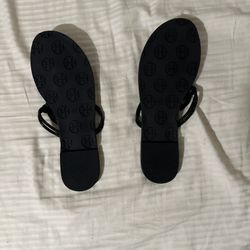 Black Tory’s Burch Sandals With Rhinestone 
