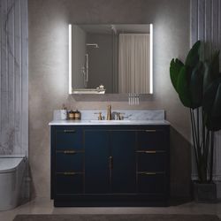 MCL3630 36”W X 30"H Surface Mount Frameless 2 Doors Medicine Cabinet with Mirror Defogger and soft close hinges