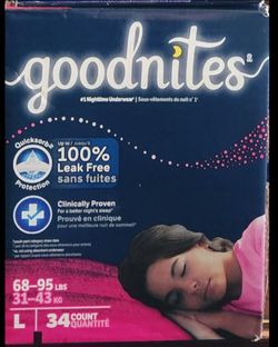 Disposable diapers Goodnites.