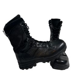  511 Men's Black Tactical Boots Size 9.5 Lace up with side zipper.