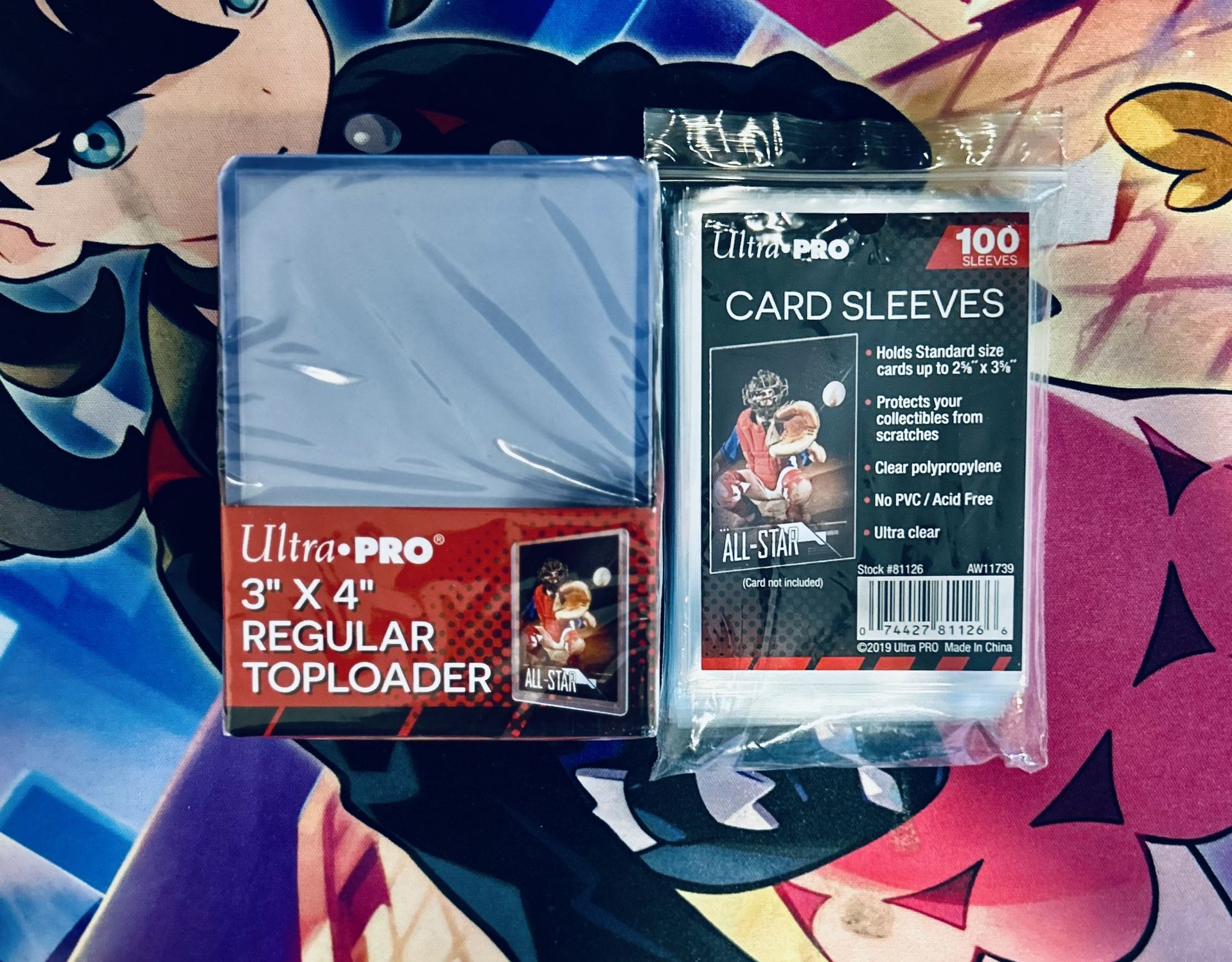 Ultra Pro Card Sleeves + 3” x 4” Regular Toploaders Bundle – New Sealed – 100 Sleeves / 25 Loaders 