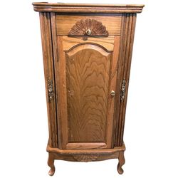 Vintage Wood Jewelry Cabinet Organizer