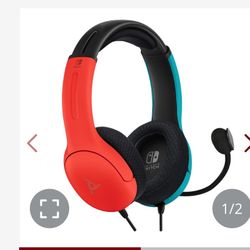 PDP Gaming LVL40 Airlite Stereo Headset For Nintendo Switch/Lite/OLED - Wired Power Noise Cancelling Microphone, Lightweight Soft Comfort On Ear Headp