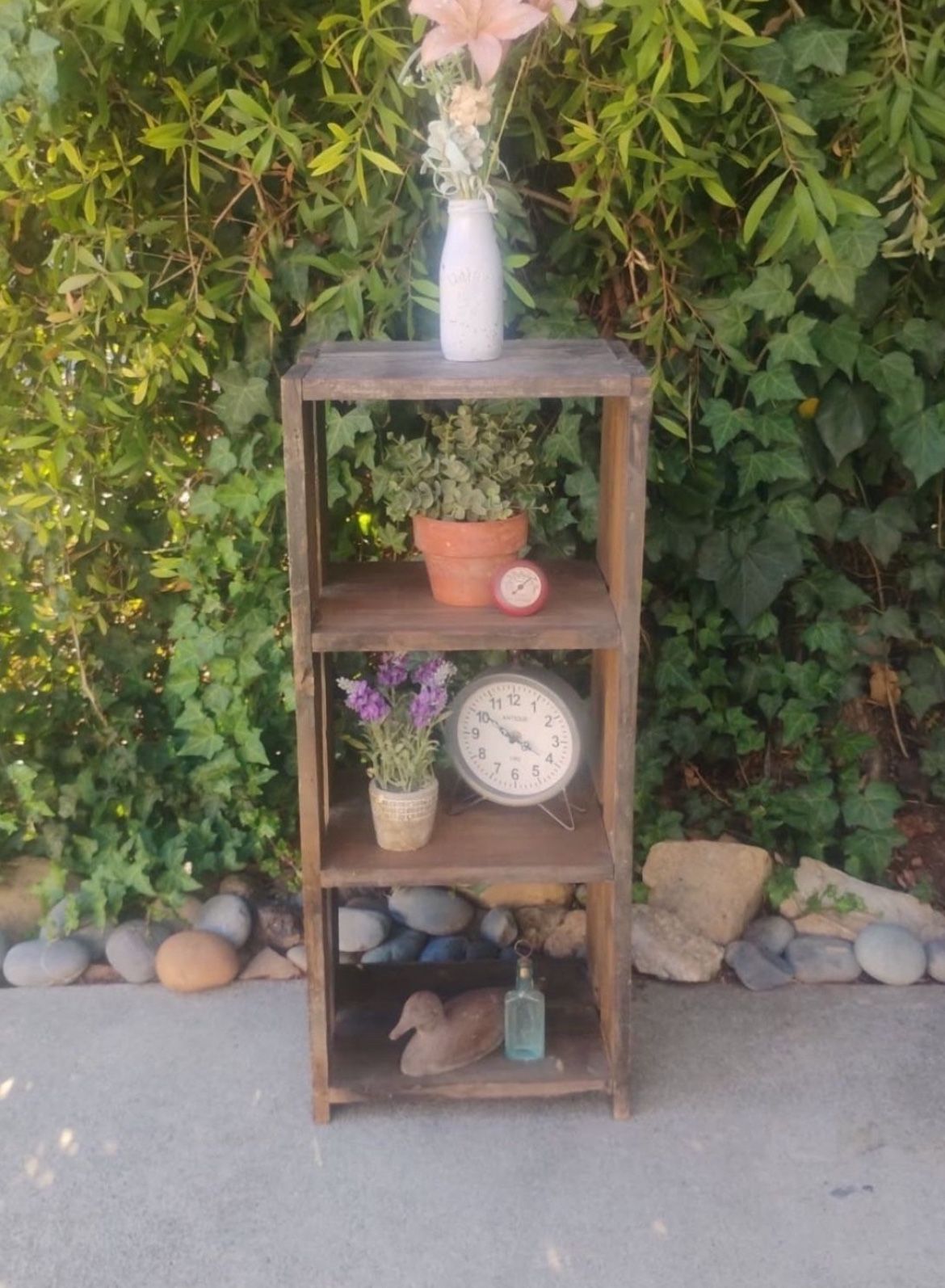 Small Wood Shelves Rustic 13 3/4” W X 11 1/2” D X 32” T