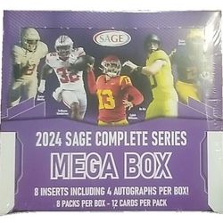 2024 Sage Football Complete Series Mega Box NEW Factory Sealed 4Autos 4 Inserts