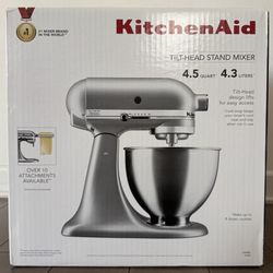 KitchenAid 4.5 Quart Tilt-Head Stand Mixer – Brand New (Open Box)
